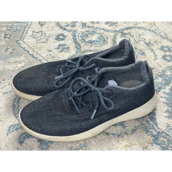 Allbirds Mens Blue Wool Mizzle Runners Sneakers Lace Up Size 14 - Picture 2 of 6